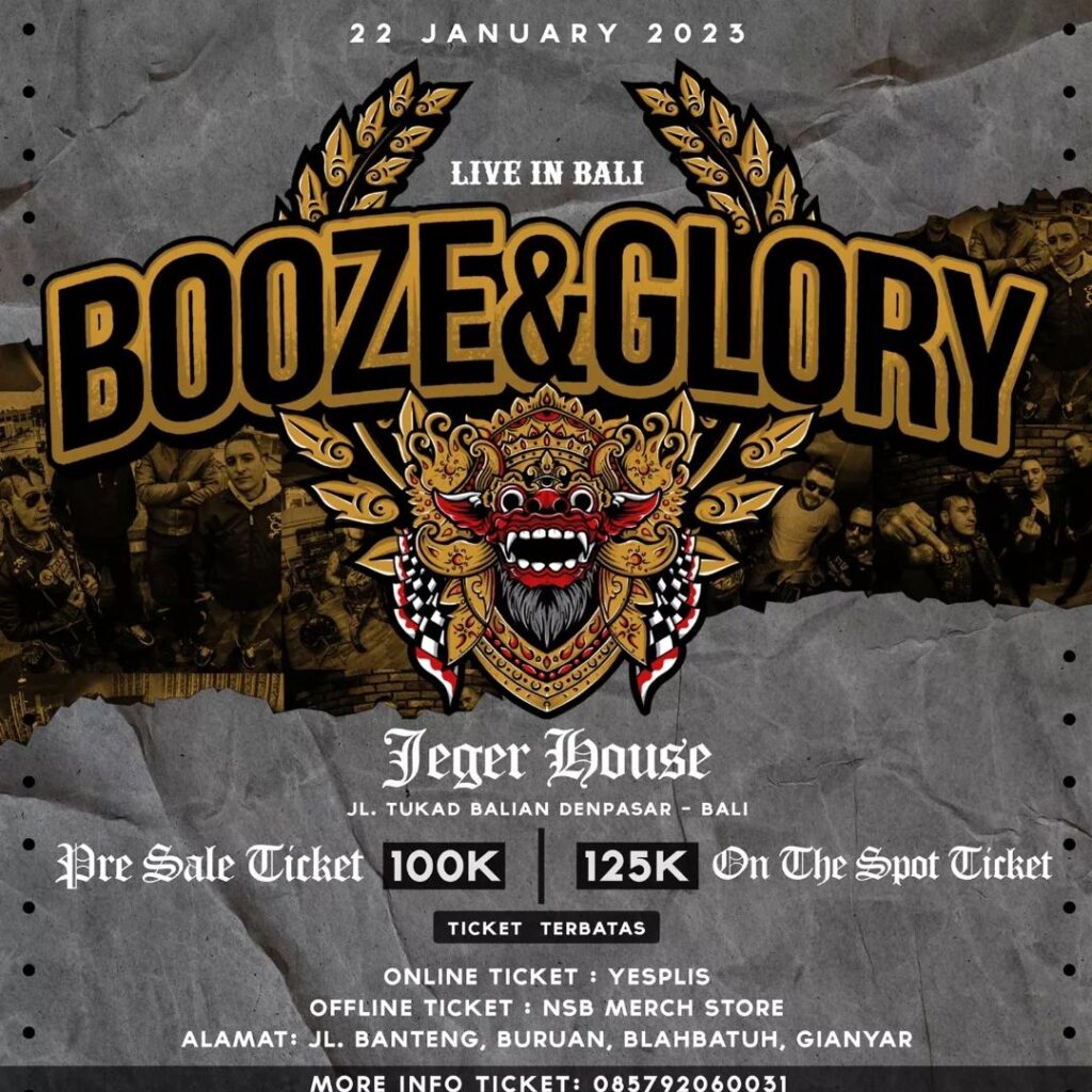 Booze & Glory Tour Indonesia 2023