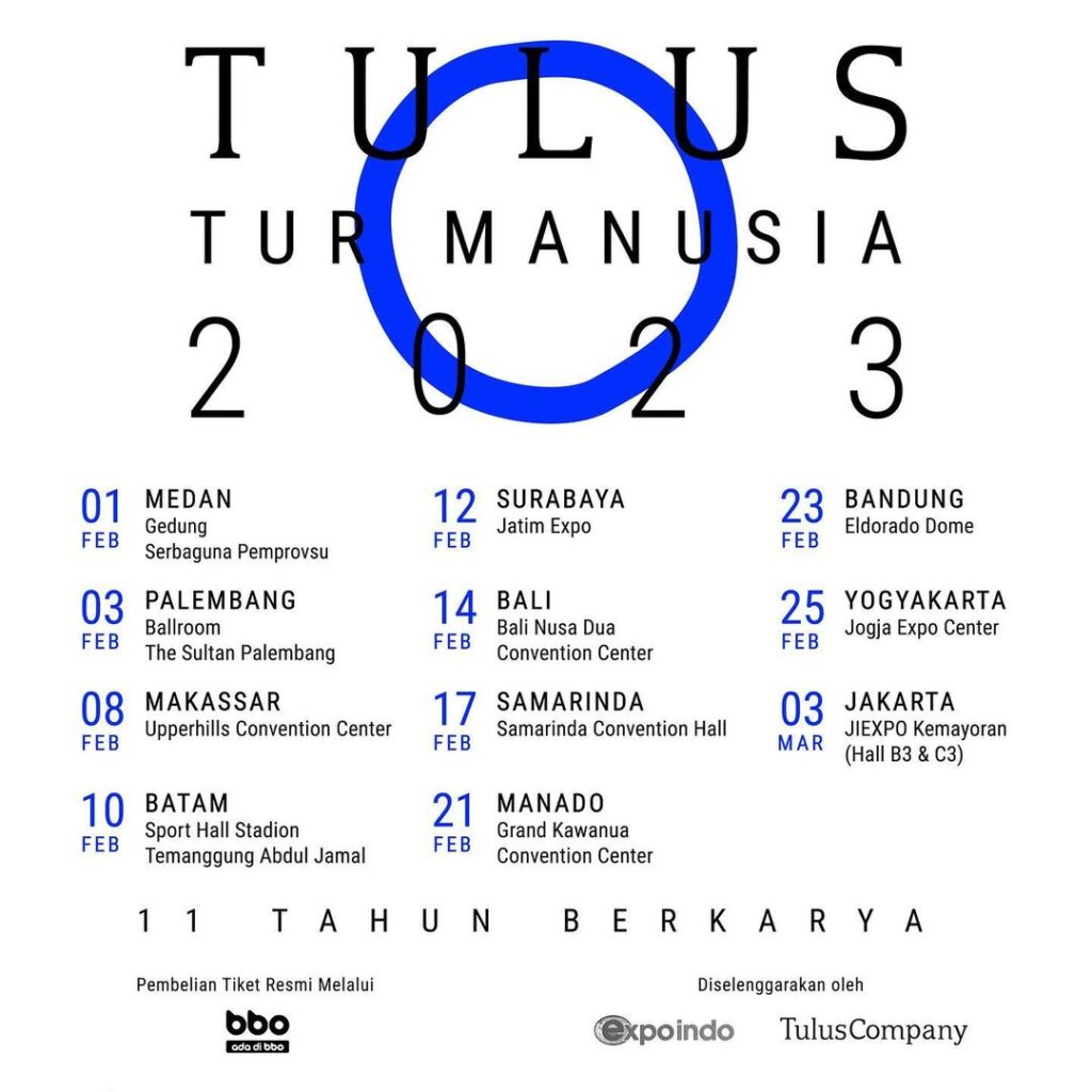 Tulus Tur Manusia 2023 - Konser Musik Bali